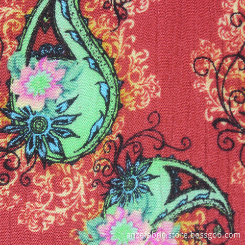 Tissu de gaze de rayonne de haute qualité avec impression numérique